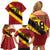 Custom Spain Football Family Matching Off Shoulder Short Dress and Hawaiian Shirt Come On La Roja Sporty Style