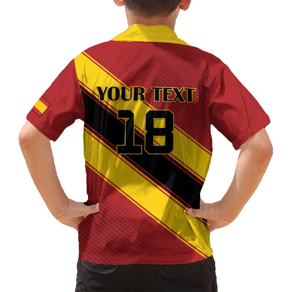 Custom Spain Football Family Matching Tank Maxi Dress and Hawaiian Shirt Come On La Roja Sporty Style