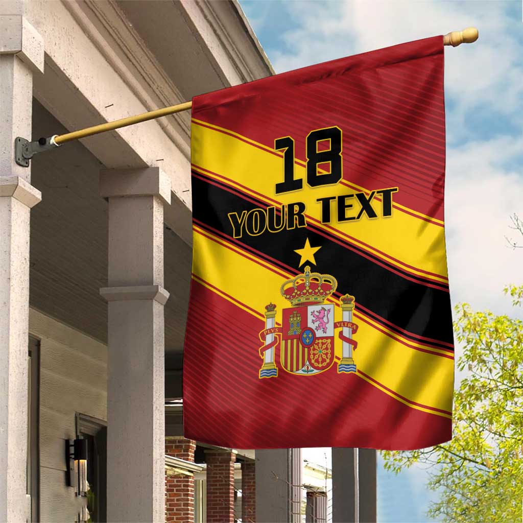 Custom Spain Football Garden Flag Come On La Roja Sporty Style