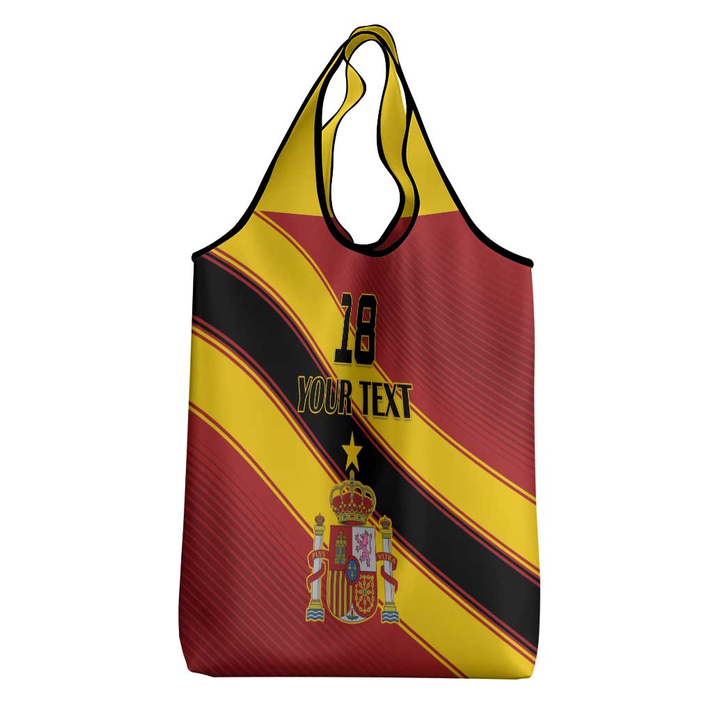 Custom Spain Football Grocery Bag Come On La Roja Sporty Style