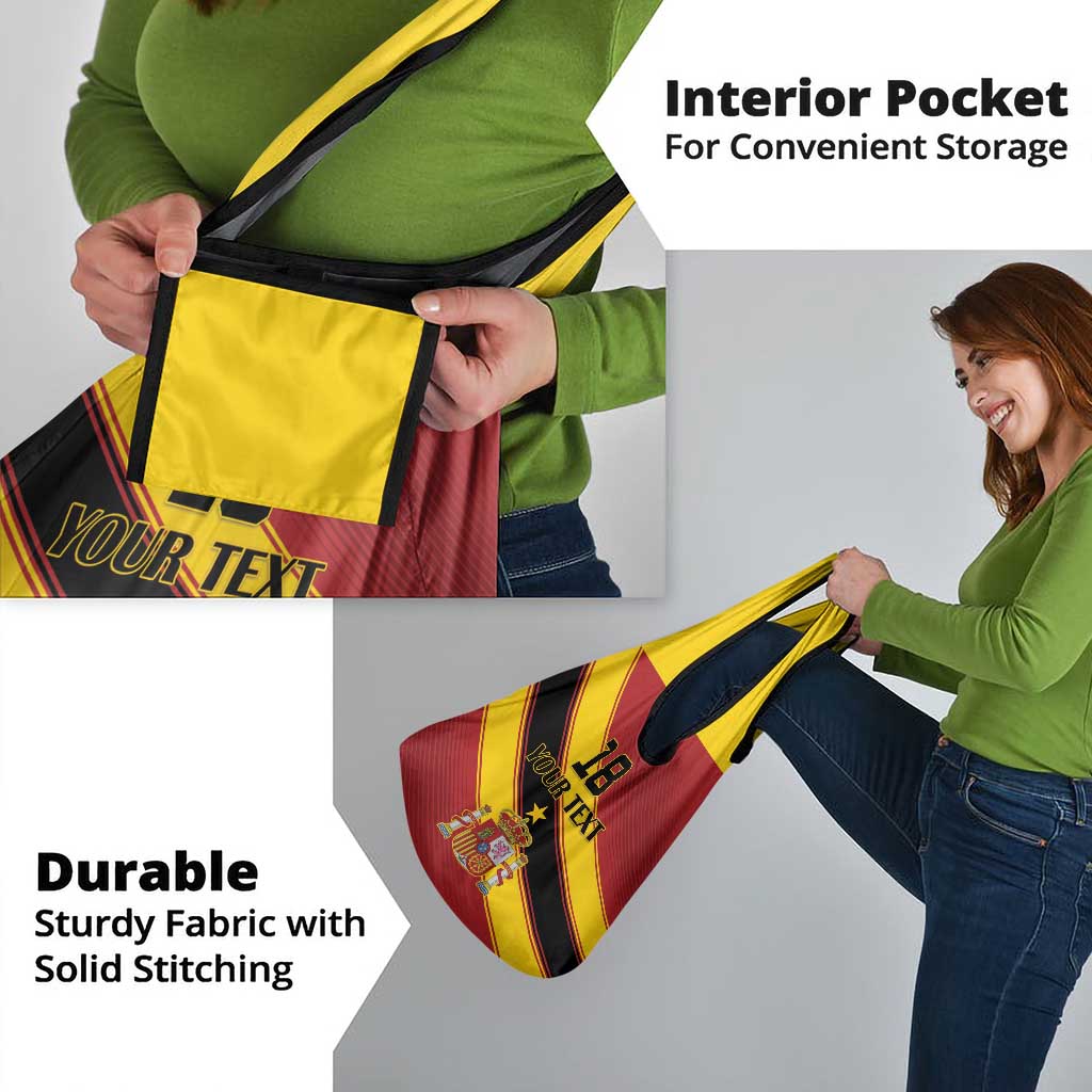 Custom Spain Football Grocery Bag Come On La Roja Sporty Style
