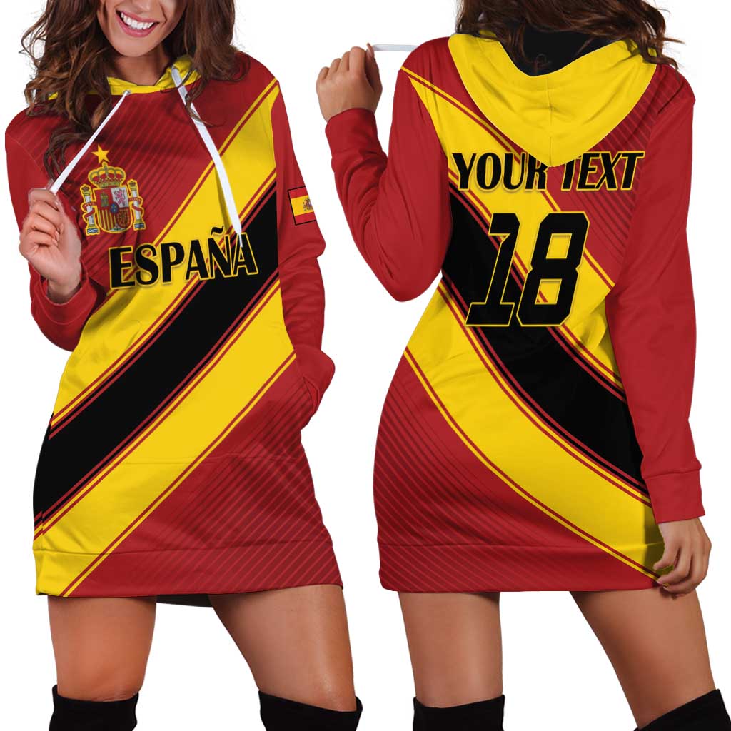 Custom Spain Football Hoodie Dress Come On La Roja Sporty Style