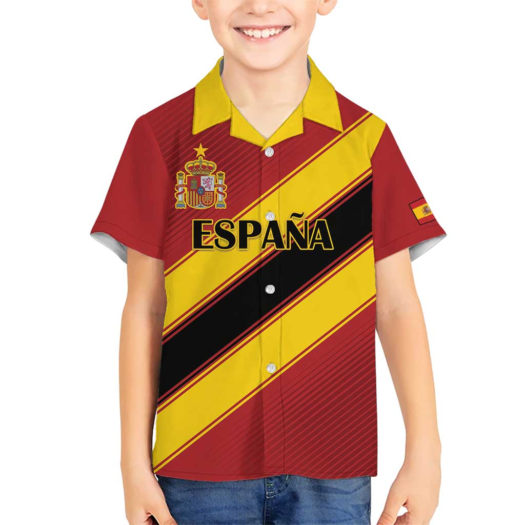 Custom Spain Football Kid Hawaiian Shirt Come On La Roja Sporty Style