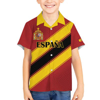 Custom Spain Football Kid Hawaiian Shirt Come On La Roja Sporty Style