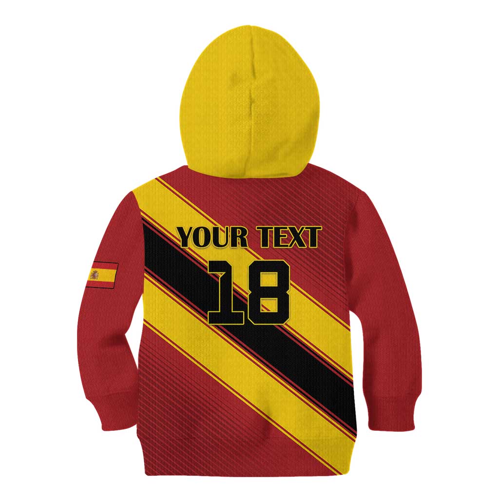 Custom Spain Football Kid Hoodie Come On La Roja Sporty Style
