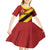 Custom Spain Football Kid Short Sleeve Dress Come On La Roja Sporty Style