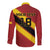 Custom Spain Football Long Sleeve Button Shirt Come On La Roja Sporty Style