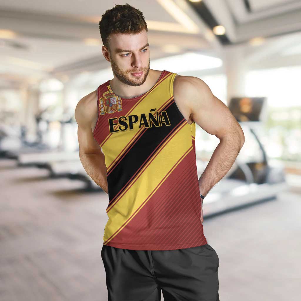 Custom Spain Football Men Tank Top Come On La Roja Sporty Style