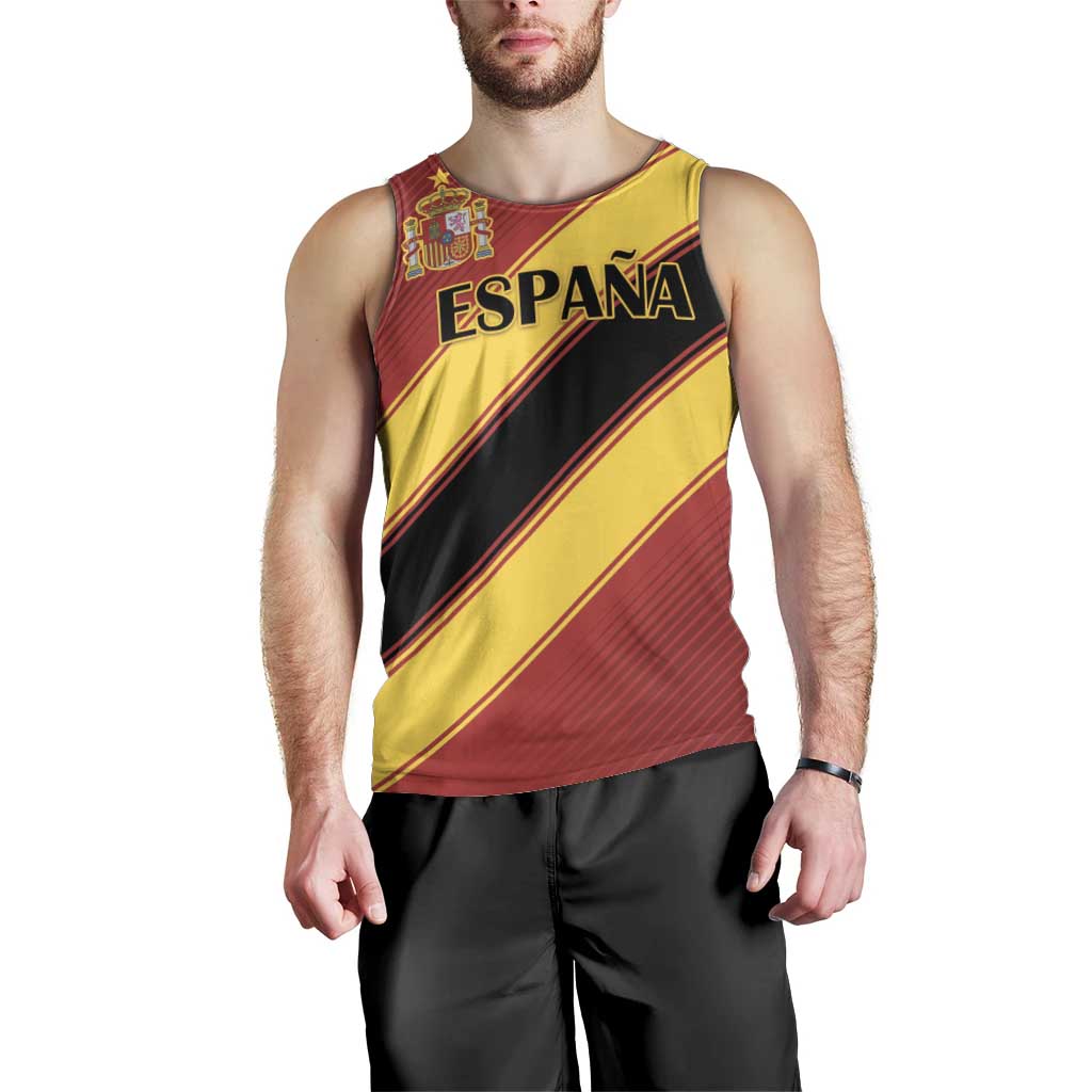 Custom Spain Football Men Tank Top Come On La Roja Sporty Style
