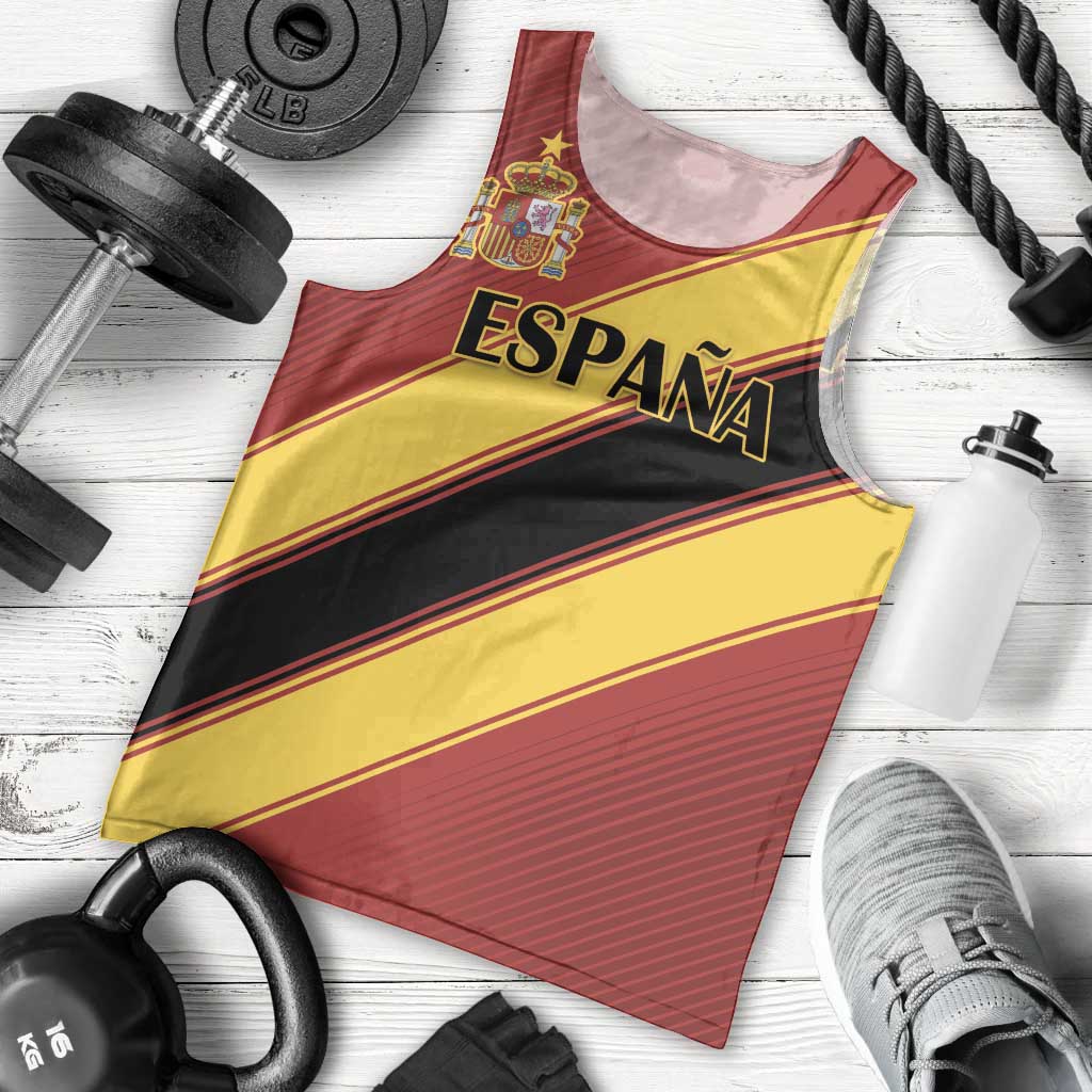 Custom Spain Football Men Tank Top Come On La Roja Sporty Style
