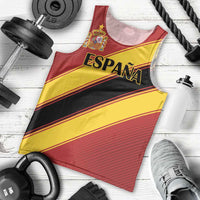 Custom Spain Football Men Tank Top Come On La Roja Sporty Style