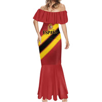 Custom Spain Football Mermaid Dress Come On La Roja Sporty Style