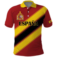 Custom Spain Football Polo Shirt Come On La Roja Sporty Style