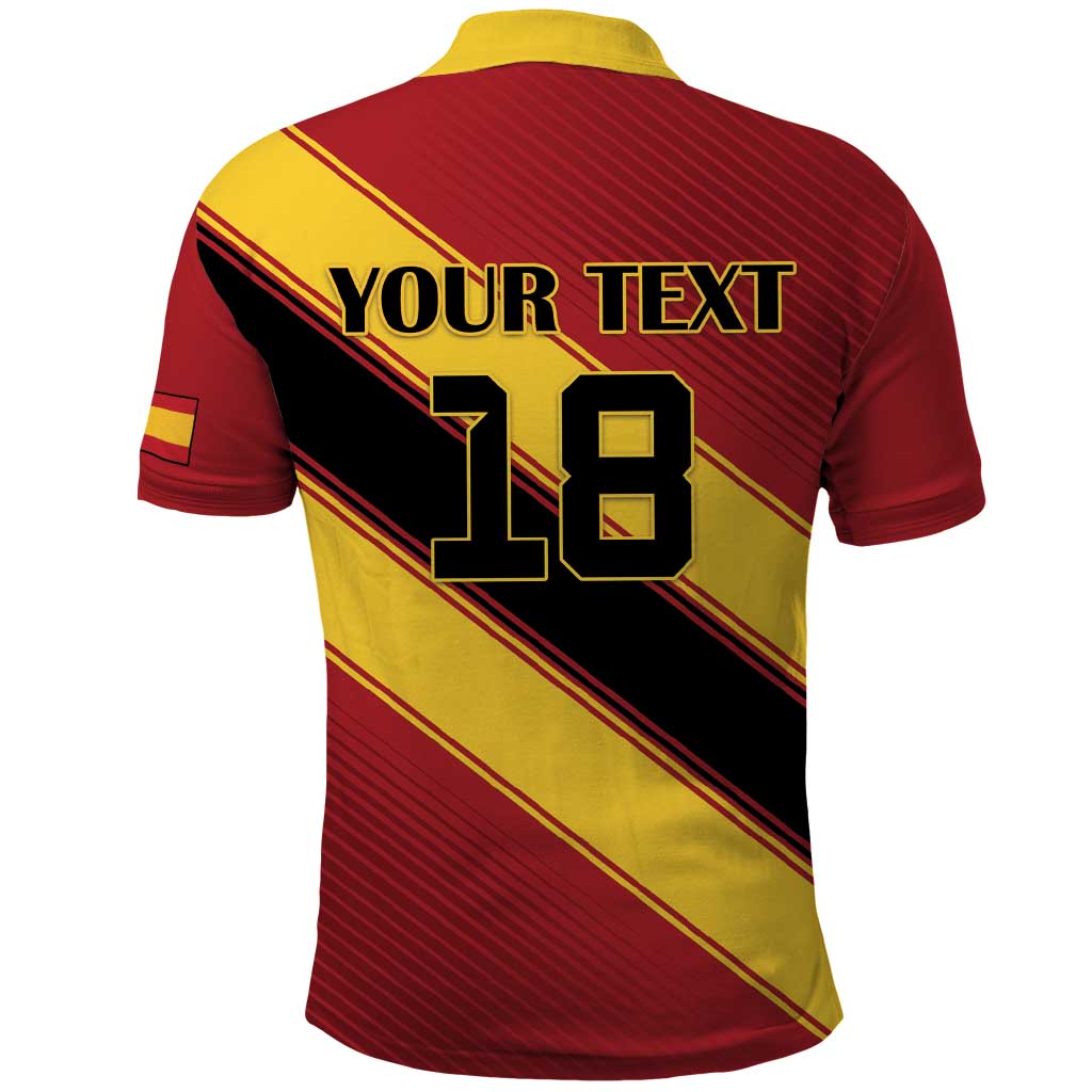 Custom Spain Football Polo Shirt Come On La Roja Sporty Style