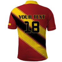 Custom Spain Football Polo Shirt Come On La Roja Sporty Style