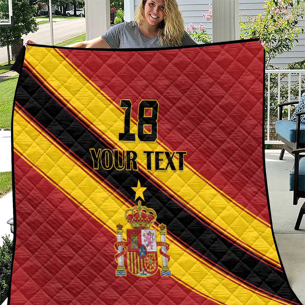 Custom Spain Football Quilt Come On La Roja Sporty Style