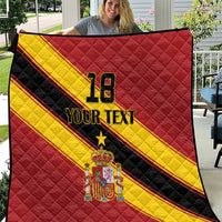 Custom Spain Football Quilt Come On La Roja Sporty Style