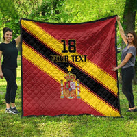 Custom Spain Football Quilt Come On La Roja Sporty Style