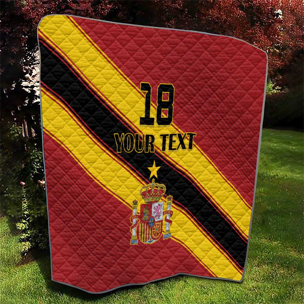 Custom Spain Football Quilt Come On La Roja Sporty Style