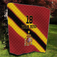 Custom Spain Football Quilt Come On La Roja Sporty Style