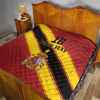 Custom Spain Football Quilt Come On La Roja Sporty Style