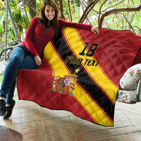 Custom Spain Football Quilt Come On La Roja Sporty Style