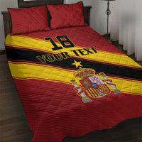 Custom Spain Football Quilt Bed Set Come On La Roja Sporty Style