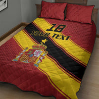 Custom Spain Football Quilt Bed Set Come On La Roja Sporty Style
