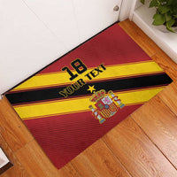 Custom Spain Football Rubber Doormat Come On La Roja Sporty Style
