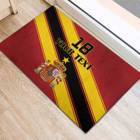 Custom Spain Football Rubber Doormat Come On La Roja Sporty Style