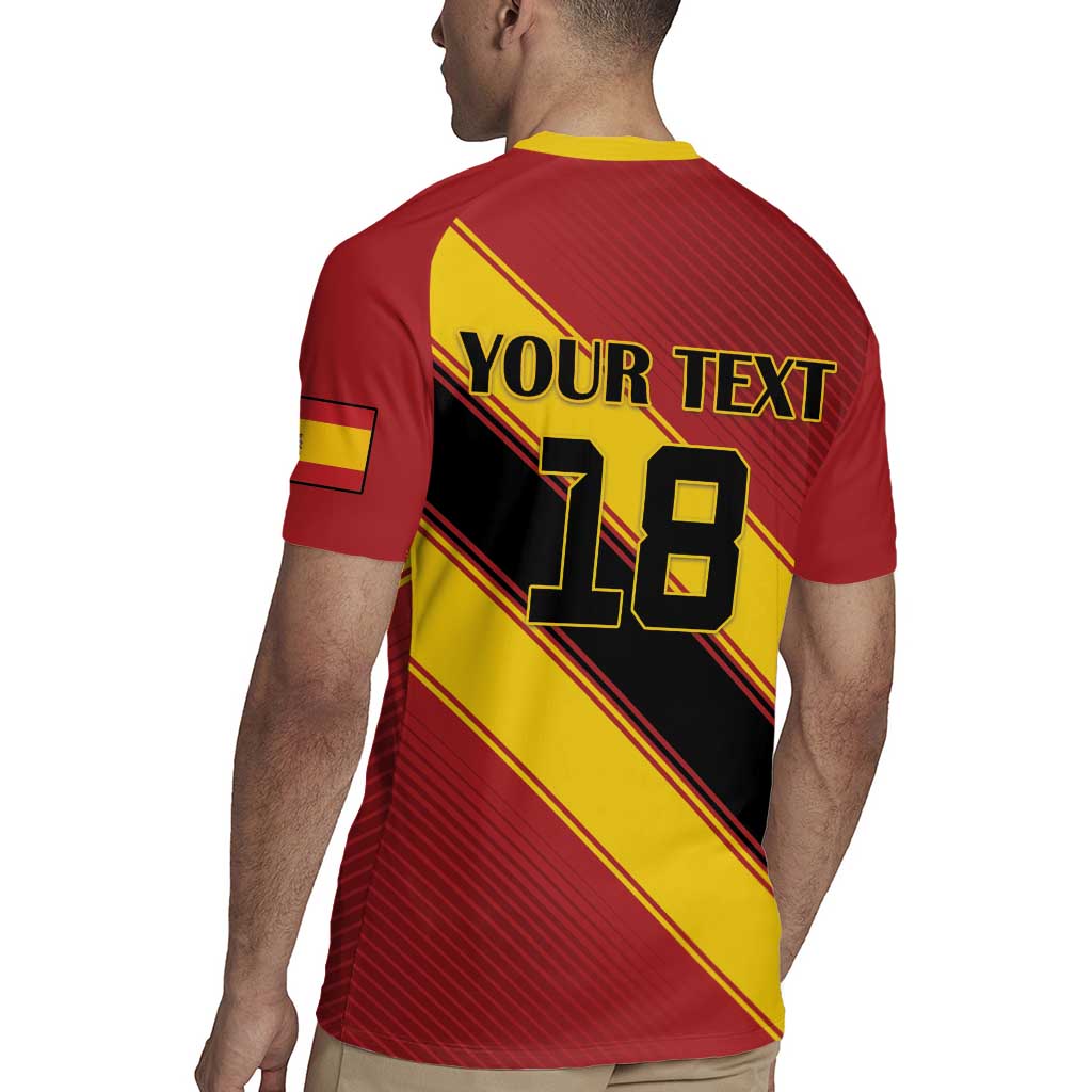 Custom Spain Football Rugby Jersey Come On La Roja Sporty Style