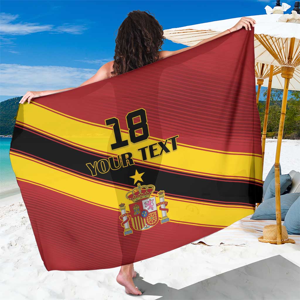 Custom Spain Football Sarong Come On La Roja Sporty Style