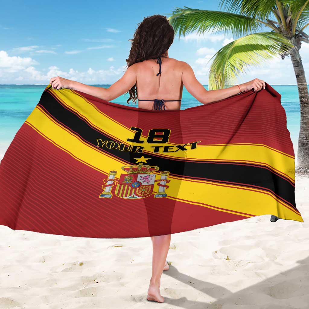 Custom Spain Football Sarong Come On La Roja Sporty Style