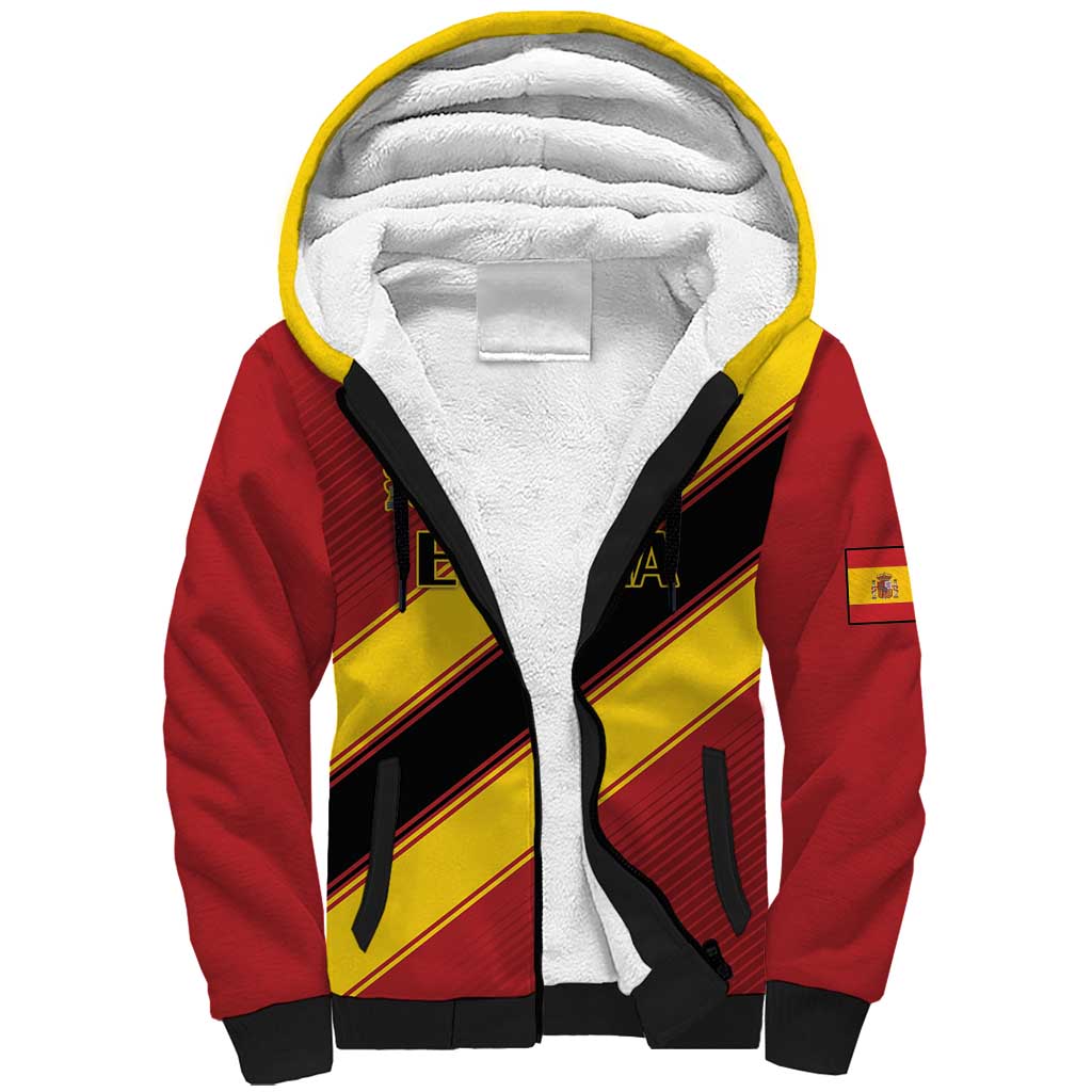 Custom Spain Football Sherpa Hoodie Come On La Roja Sporty Style