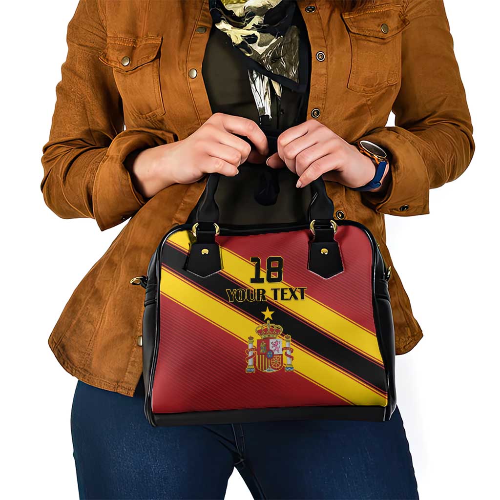 Custom Spain Football Shoulder Handbag Come On La Roja Sporty Style