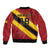 Custom Spain Football Sleeve Zip Bomber Jacket Come On La Roja Sporty Style