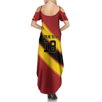 Custom Spain Football Summer Maxi Dress Come On La Roja Sporty Style