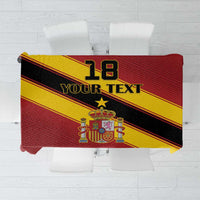 Custom Spain Football Tablecloth Come On La Roja Sporty Style