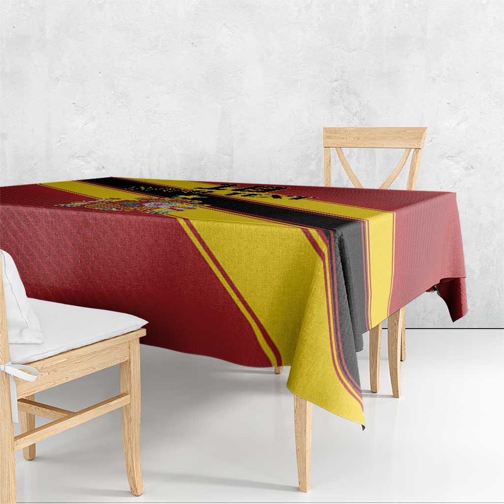 Custom Spain Football Tablecloth Come On La Roja Sporty Style