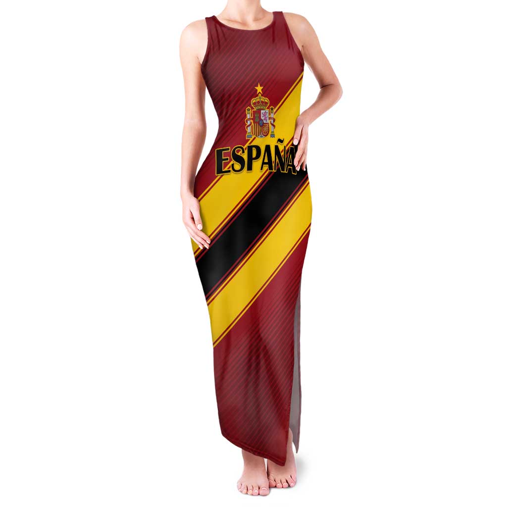 Custom Spain Football Tank Maxi Dress Come On La Roja Sporty Style