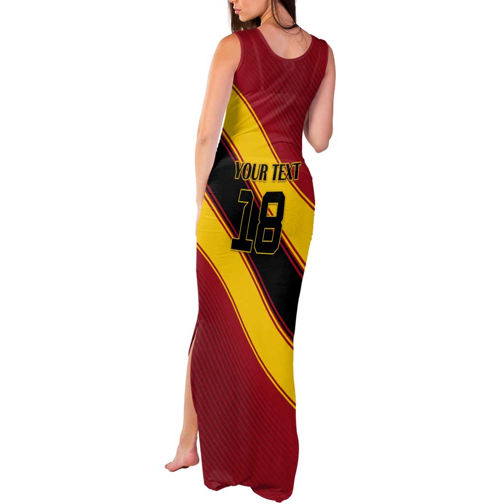 Custom Spain Football Tank Maxi Dress Come On La Roja Sporty Style