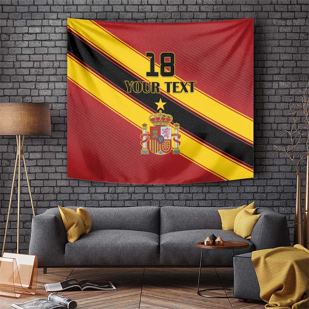 Custom Spain Football Tapestry Come On La Roja Sporty Style