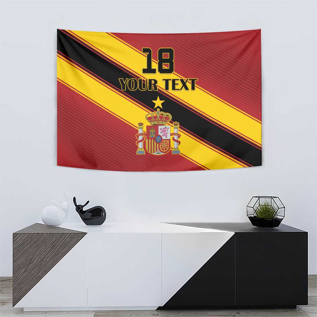 Custom Spain Football Tapestry Come On La Roja Sporty Style
