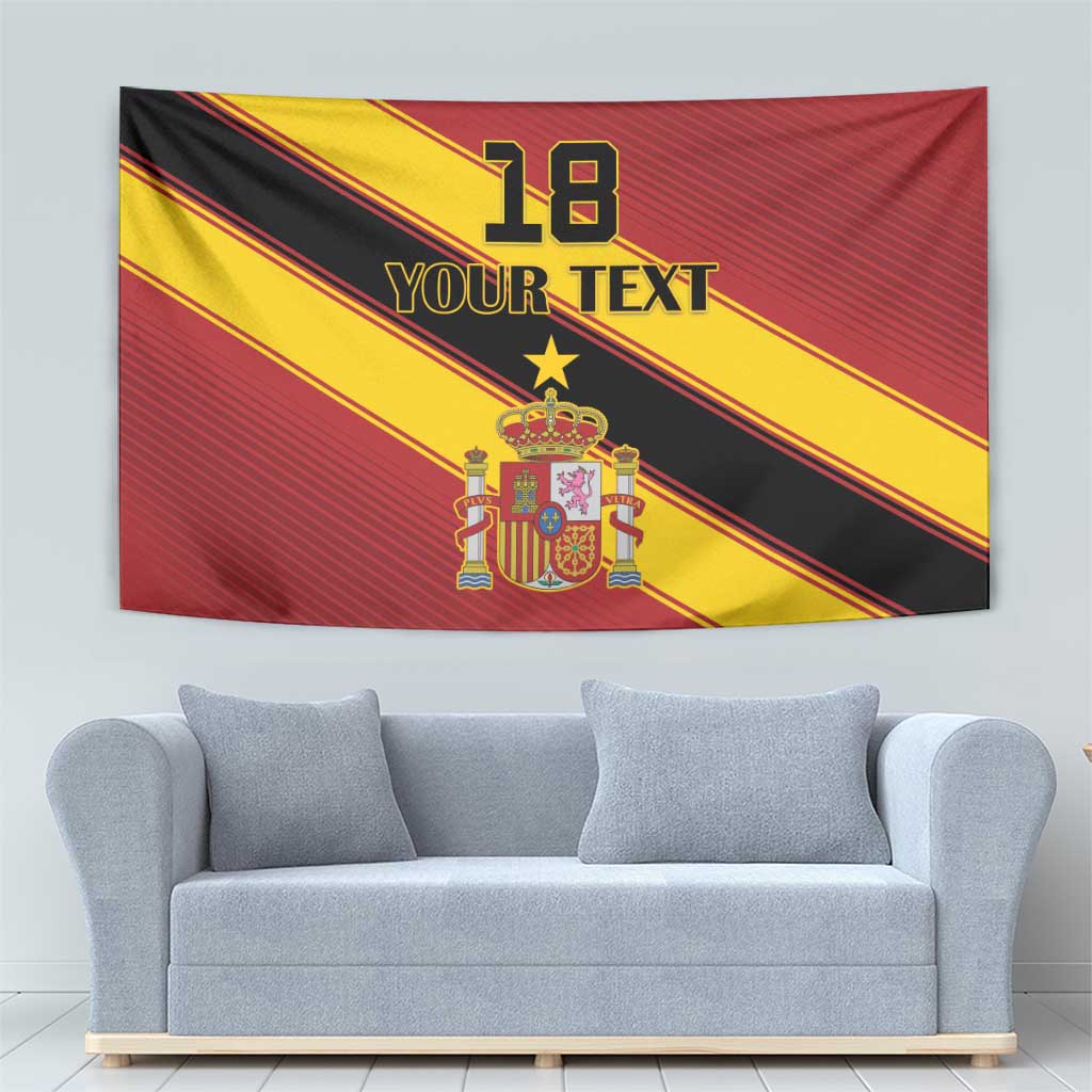 Custom Spain Football Tapestry Come On La Roja Sporty Style