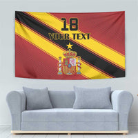 Custom Spain Football Tapestry Come On La Roja Sporty Style