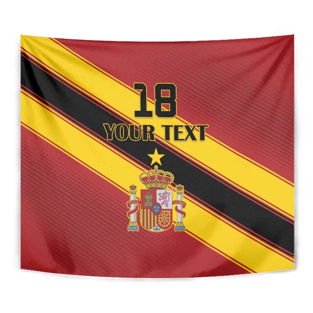 Custom Spain Football Tapestry Come On La Roja Sporty Style