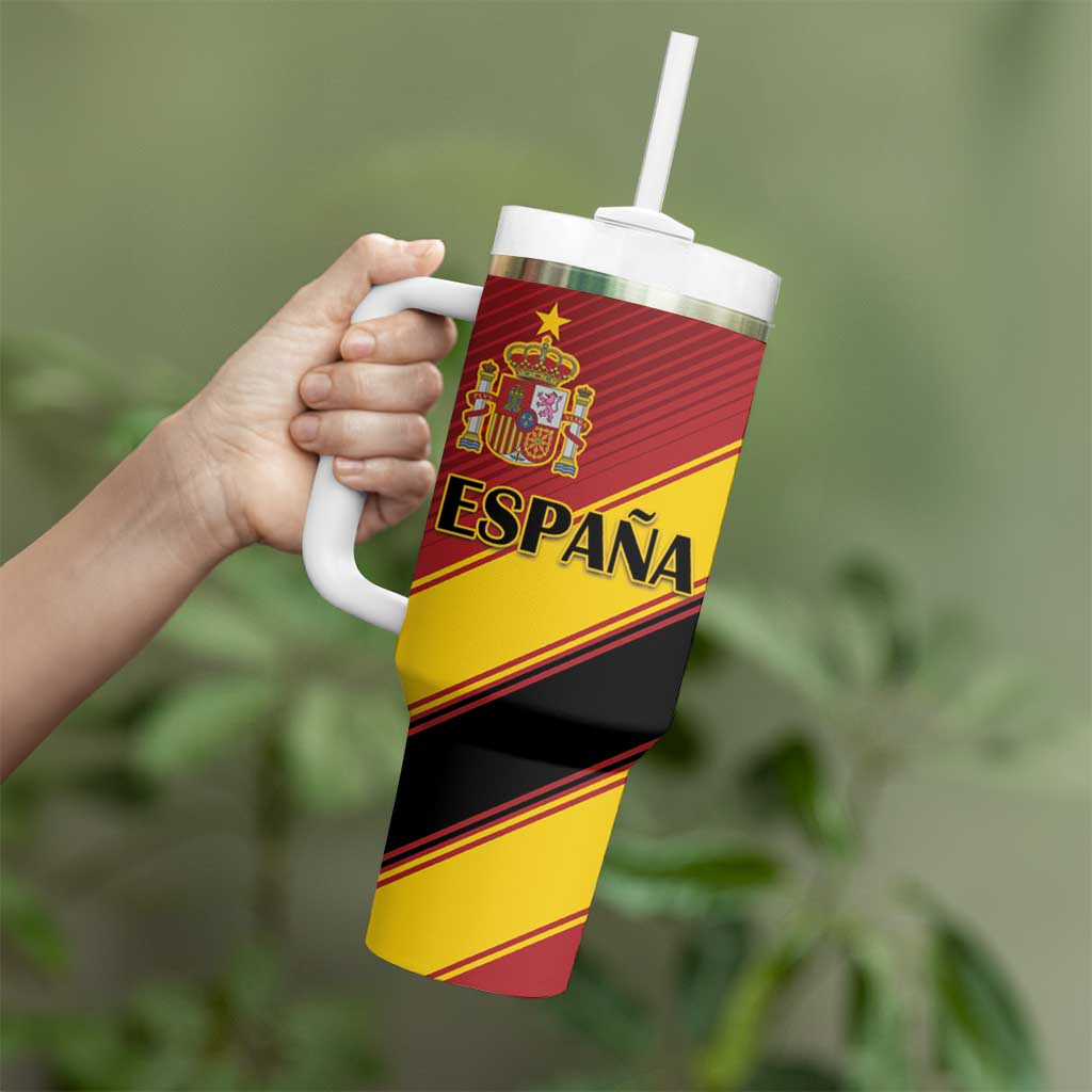 Custom Spain Football Tumbler With Handle Come On La Roja Sporty Style