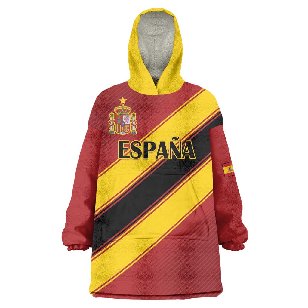 Custom Spain Football Wearable Blanket Hoodie Come On La Roja Sporty Style