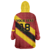 Custom Spain Football Wearable Blanket Hoodie Come On La Roja Sporty Style