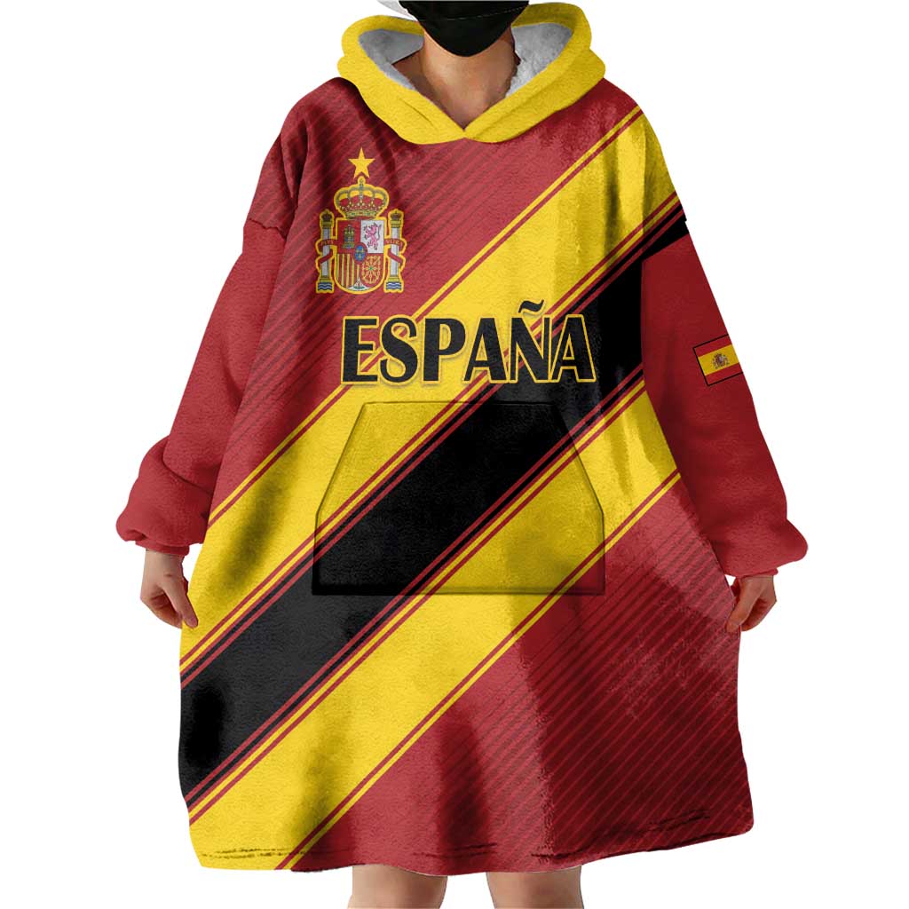 Custom Spain Football Wearable Blanket Hoodie Come On La Roja Sporty Style